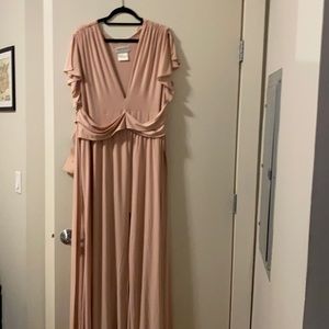 NEW Anthropologie BHLDN Blush Pink Maxi Gown